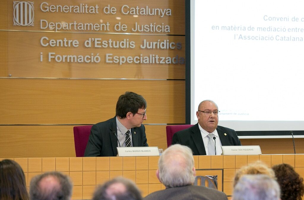 CONVENI AMB EL DEPARTAMENT DE JUSTÍCA EN MATÈRIA DE MEDIACIÓ
